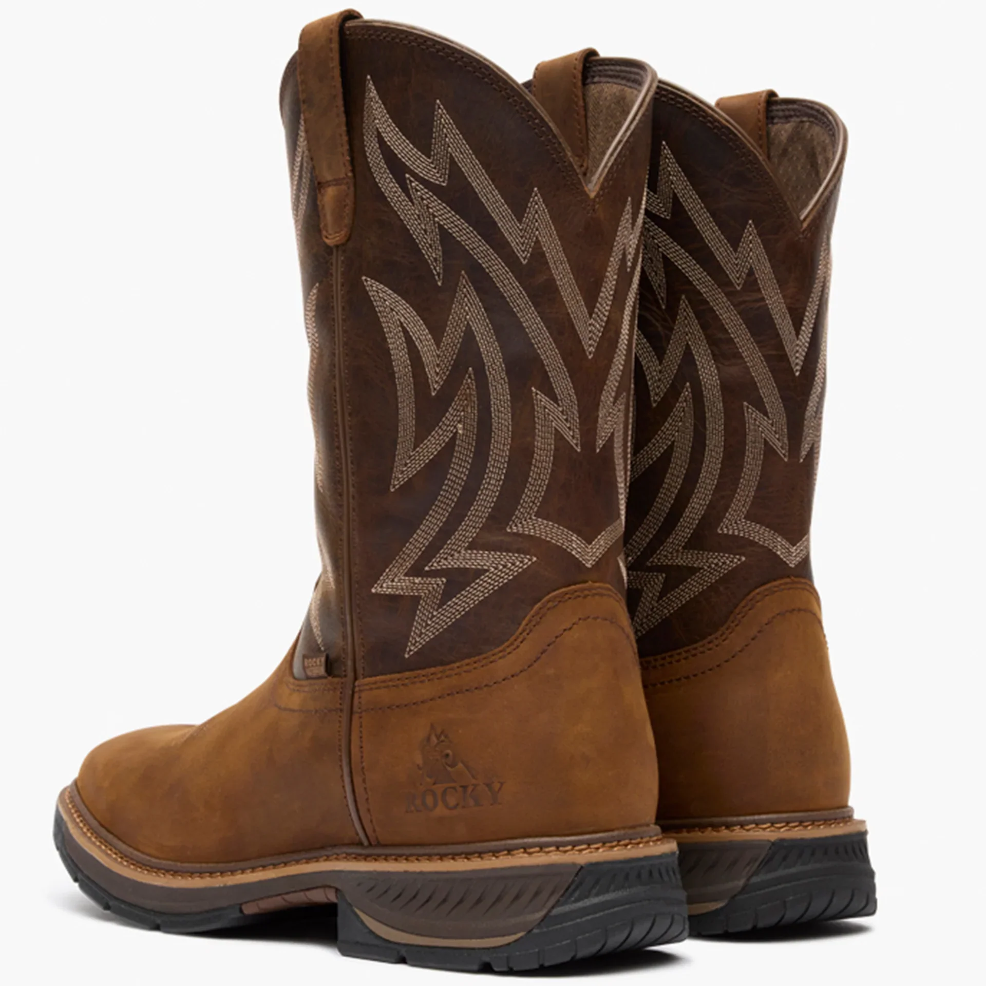 Rocky Men's Ride Lte Waterproof Western Boot - Brown - Image 3
