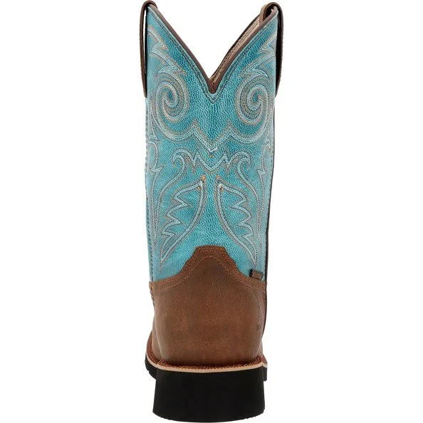 Rocky Monocrepe Men's 12" Waterproof Western Boot-Brown & Robin Blue - Image 3