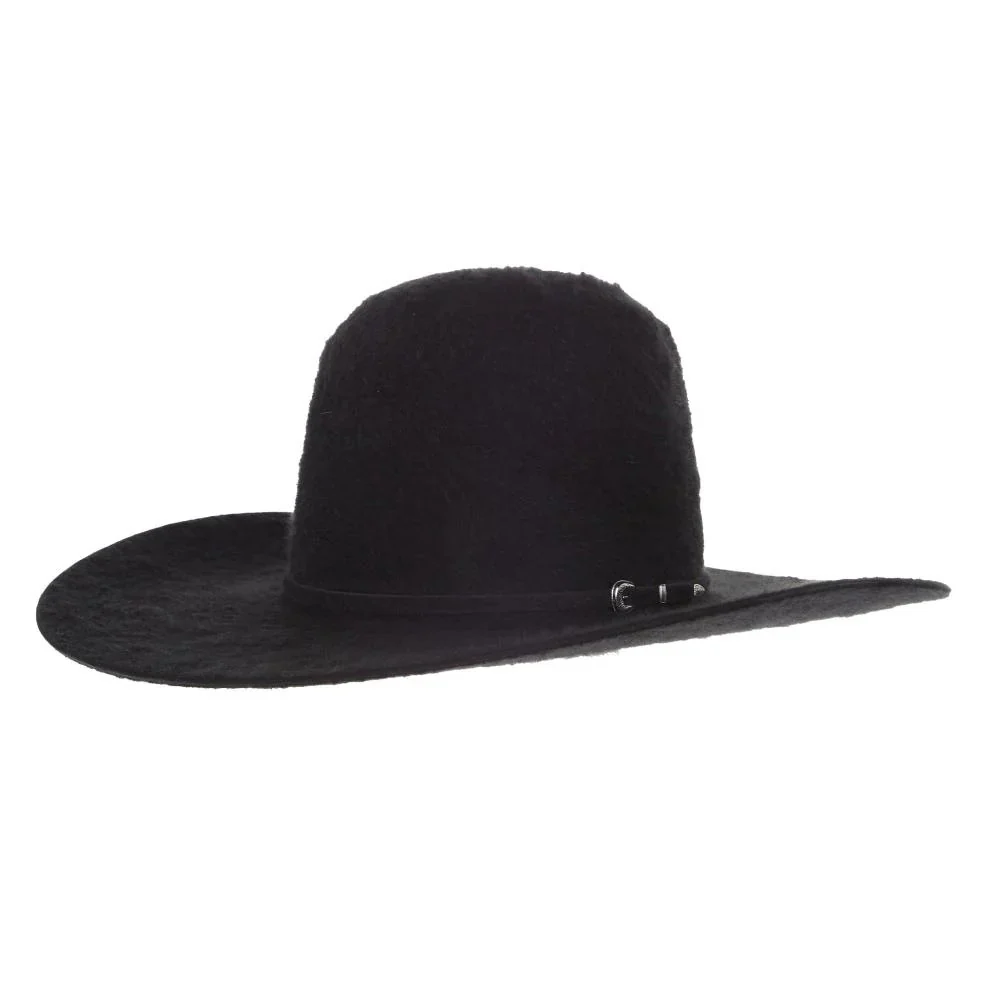 Rodeo King 10X Open Crown Grizzly Western Hat - Charcoal
