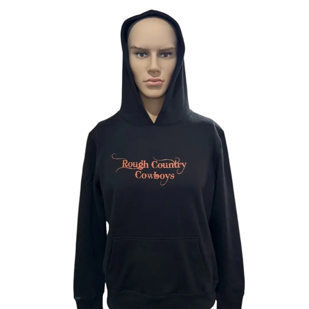 Rough Country Cowboys OG Unisex Long Sleeve Hoodie - Black - Image 2