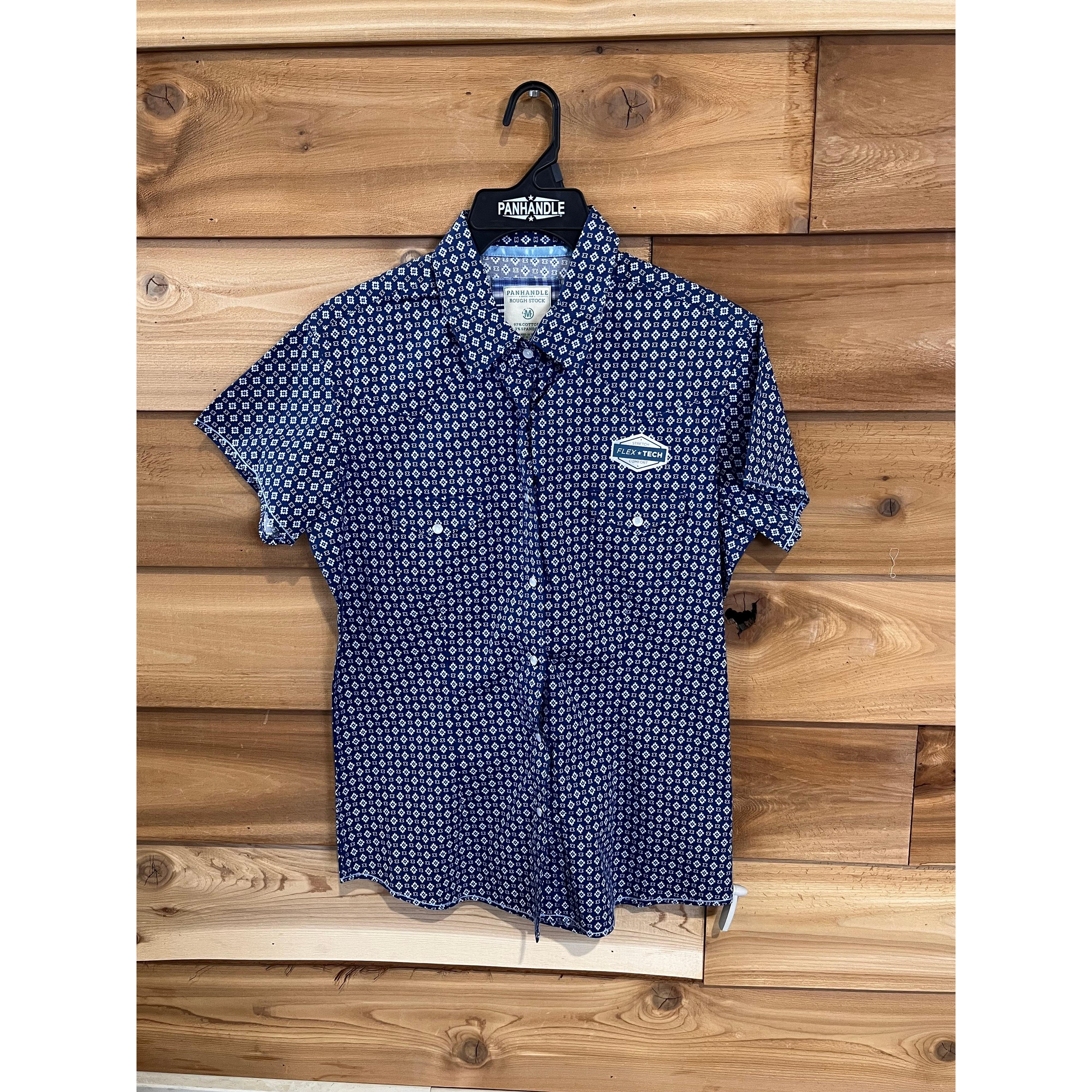 Panhandle Rough Stock Ladies SS 2 Pocket Snap Shirt - Blue