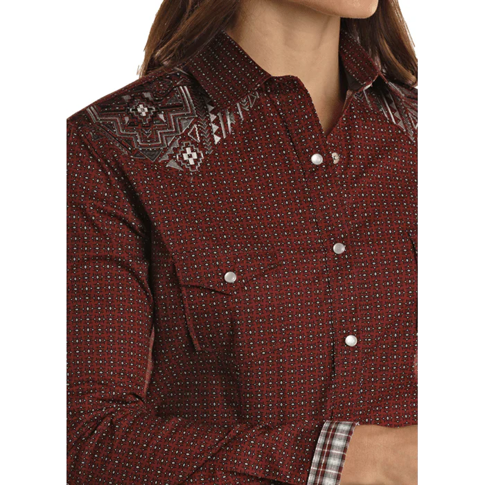 Rough Stock Women's LS Two Pocket Snap Shirt - Image 2