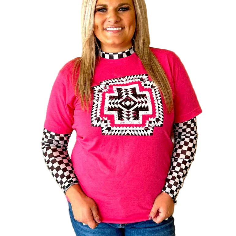 Round the Track Women's Long Sleeve Mesh Top- Black/White - Image 5