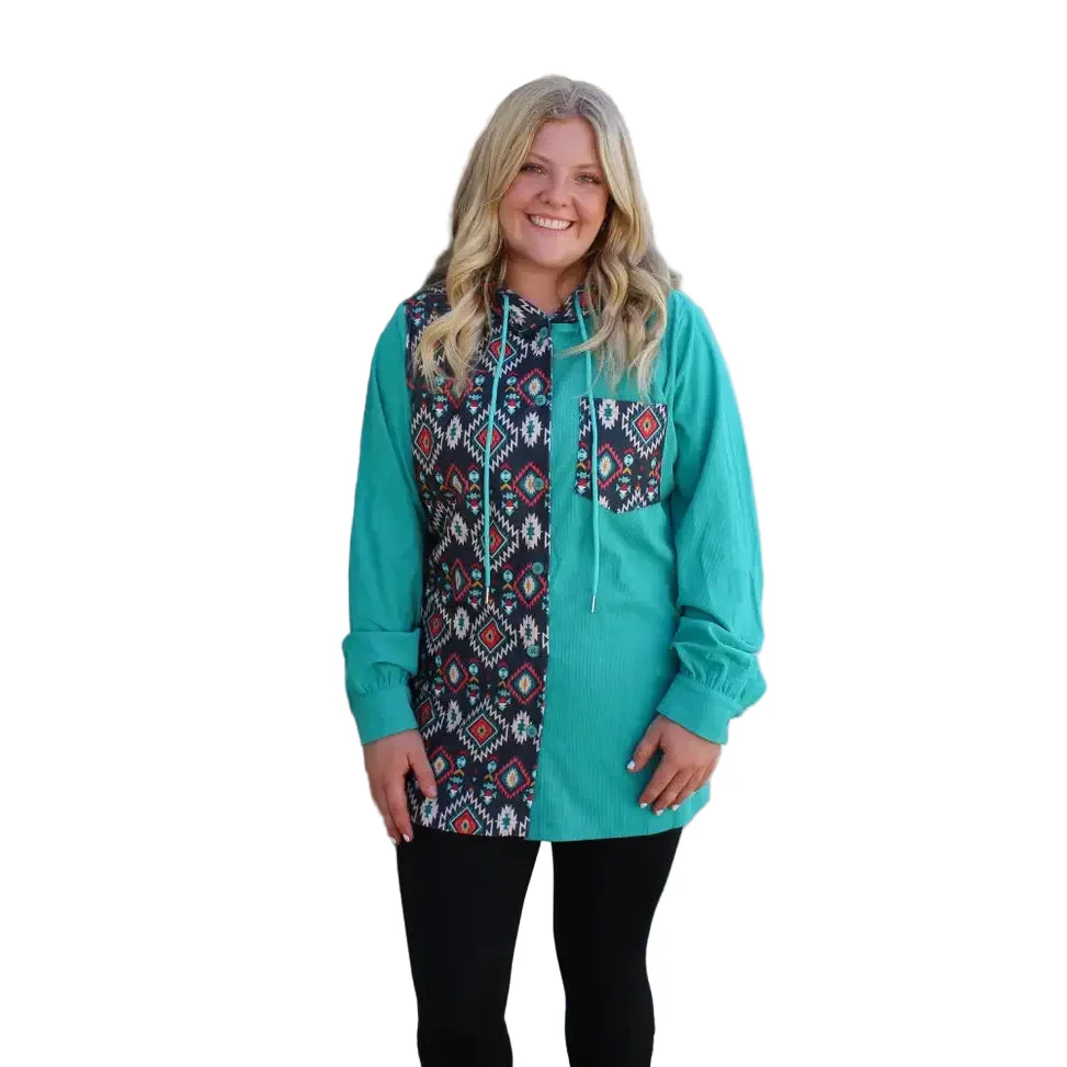 Rowdy Crowd Women's Gaucho Jacket - Teal - Image 2