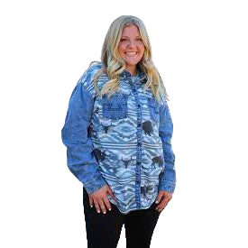 Rowdy Crowd Women's Button Up Shirt - Buffalo Desert - Image 2