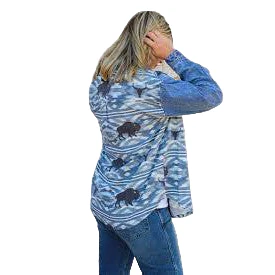 Rowdy Crowd Women's Button Up Shirt - Buffalo Desert - Image 3