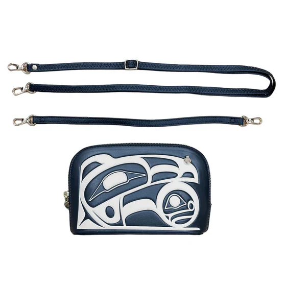 Roy Henry Vickers Raven Convertible Crossbody Bag- Black/White - Image 3