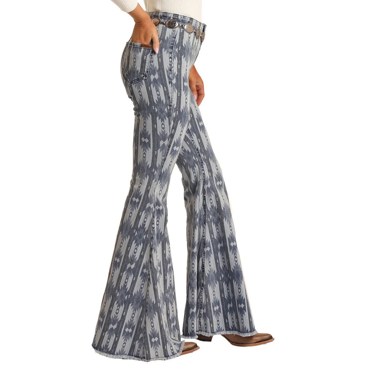 **Rock & Roll Blue Aztec Button Bell**FINAL SALE** - Image 3
