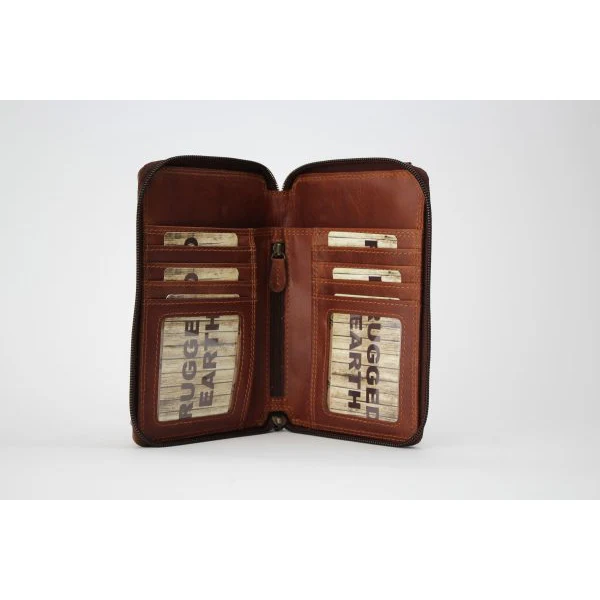 Rugged Earth Upright Leather Organizer Purse - Image 4