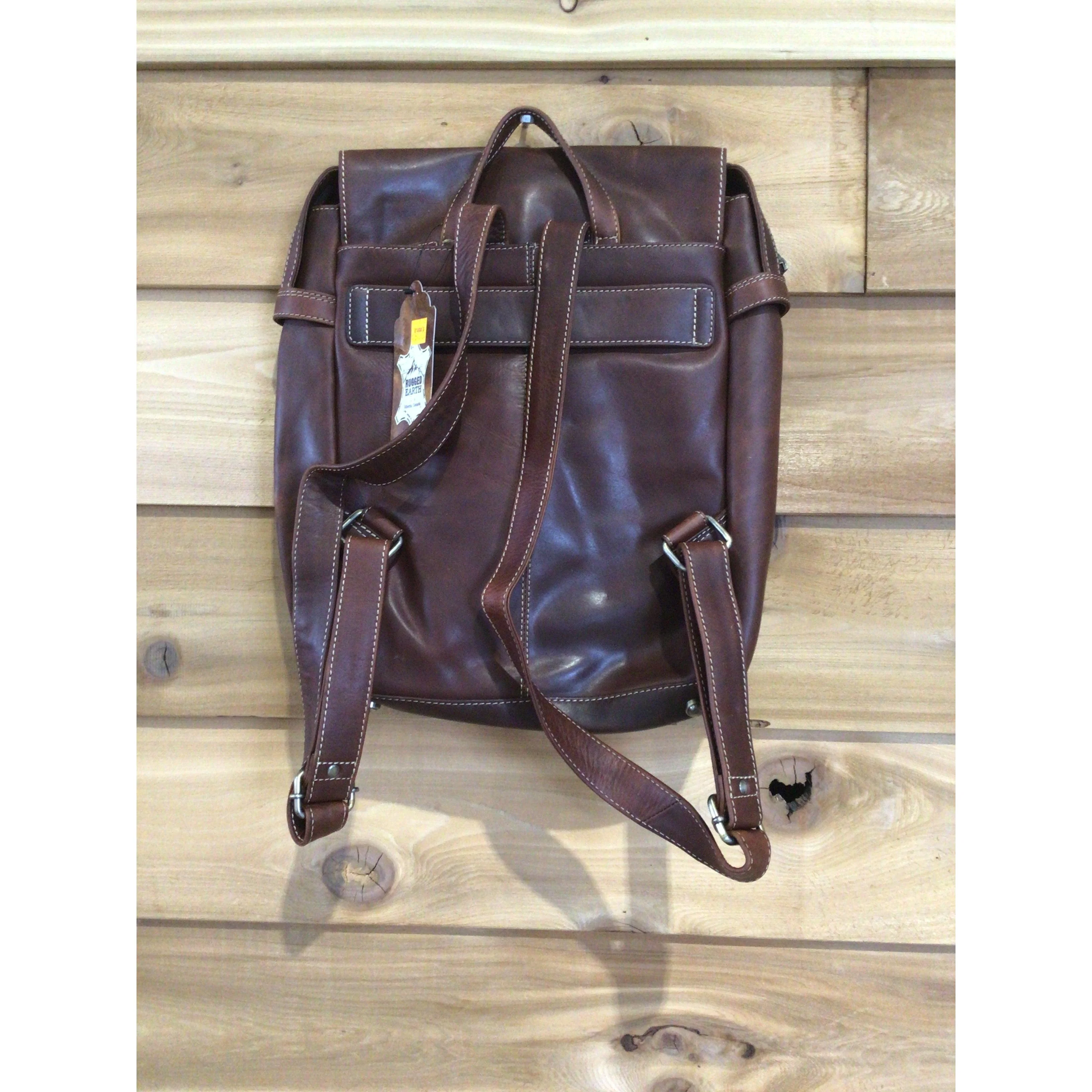 Rugged Earth Leather Backpack - Image 2