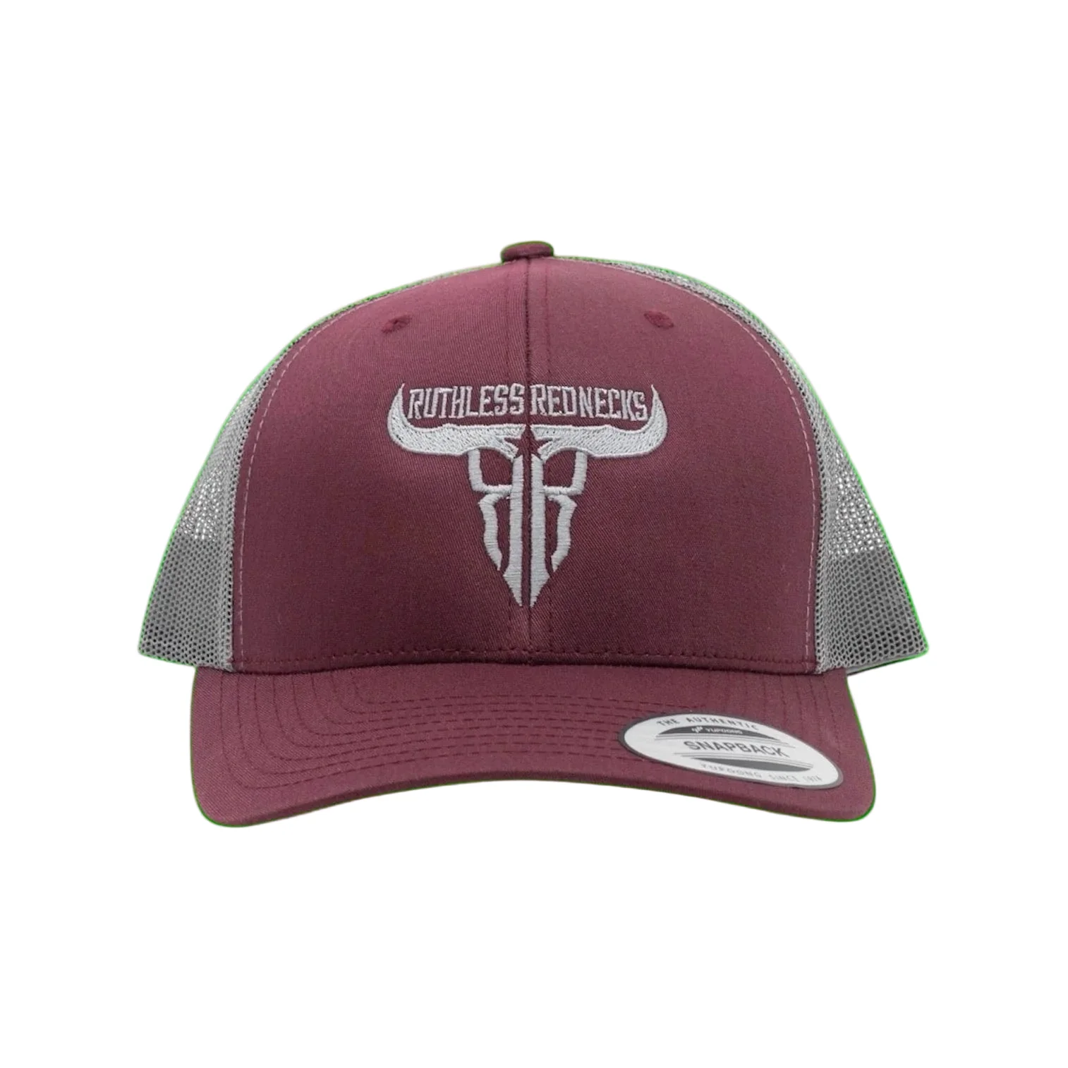 Ruthless Rednecks Raw Talent Curved Brim Hat - Maroon