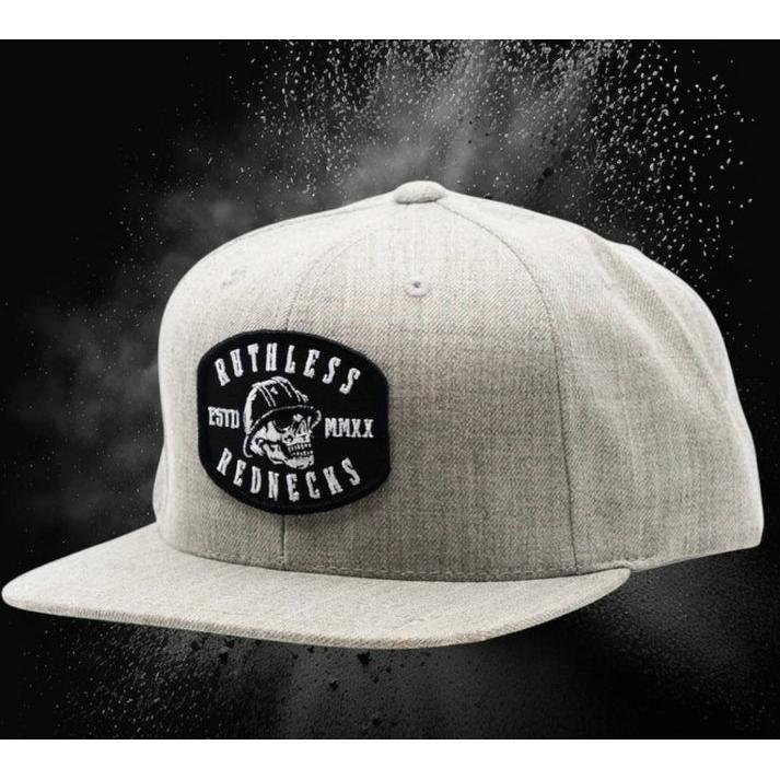 Ruthless Rednecks Hired Gun Flatbrim Woven Hat - Grey