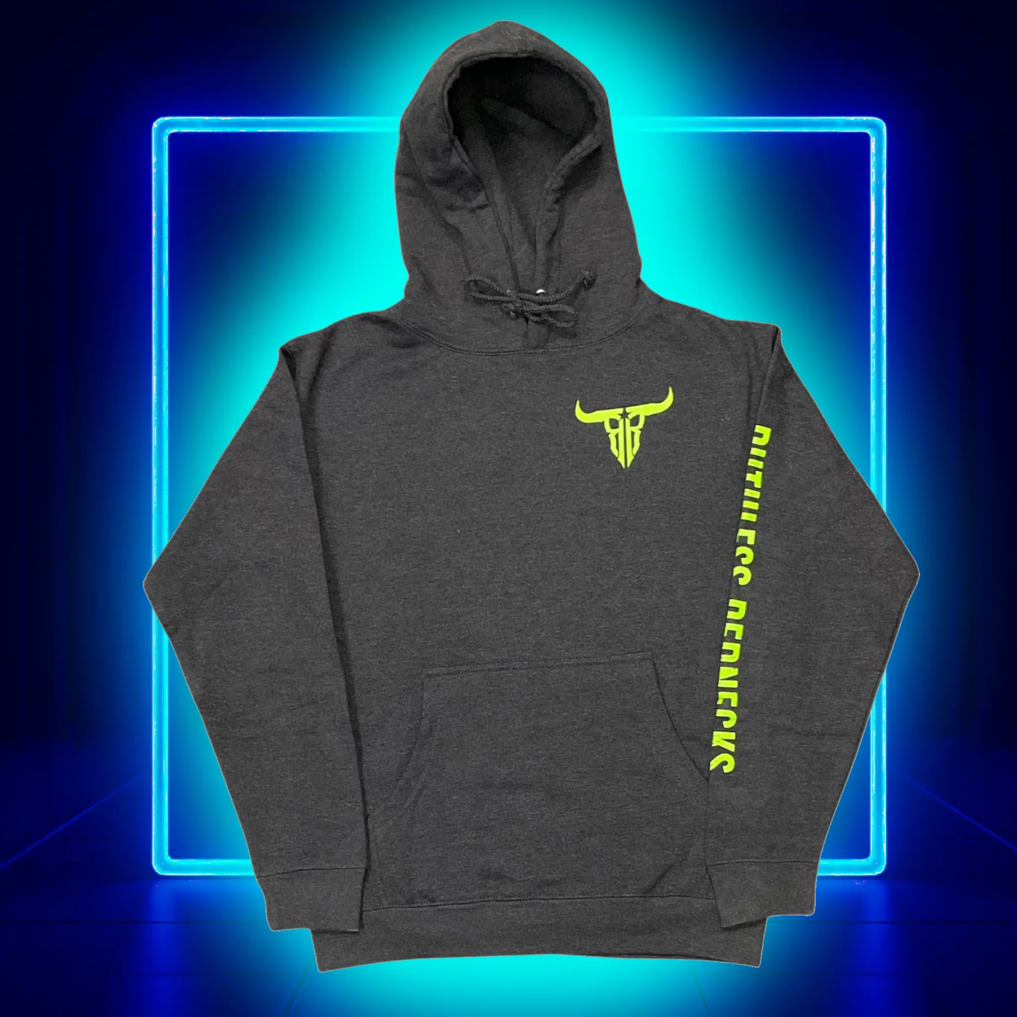 Ruthless Rednecks Icon Heavyweight Hoodie - Charcoal Lime