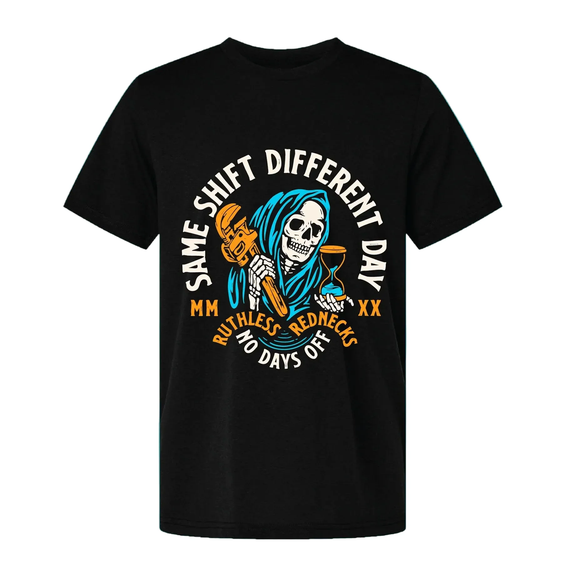 Ruthless Rednecks Nine-Die Short Sleeve Tee Shirt - Black