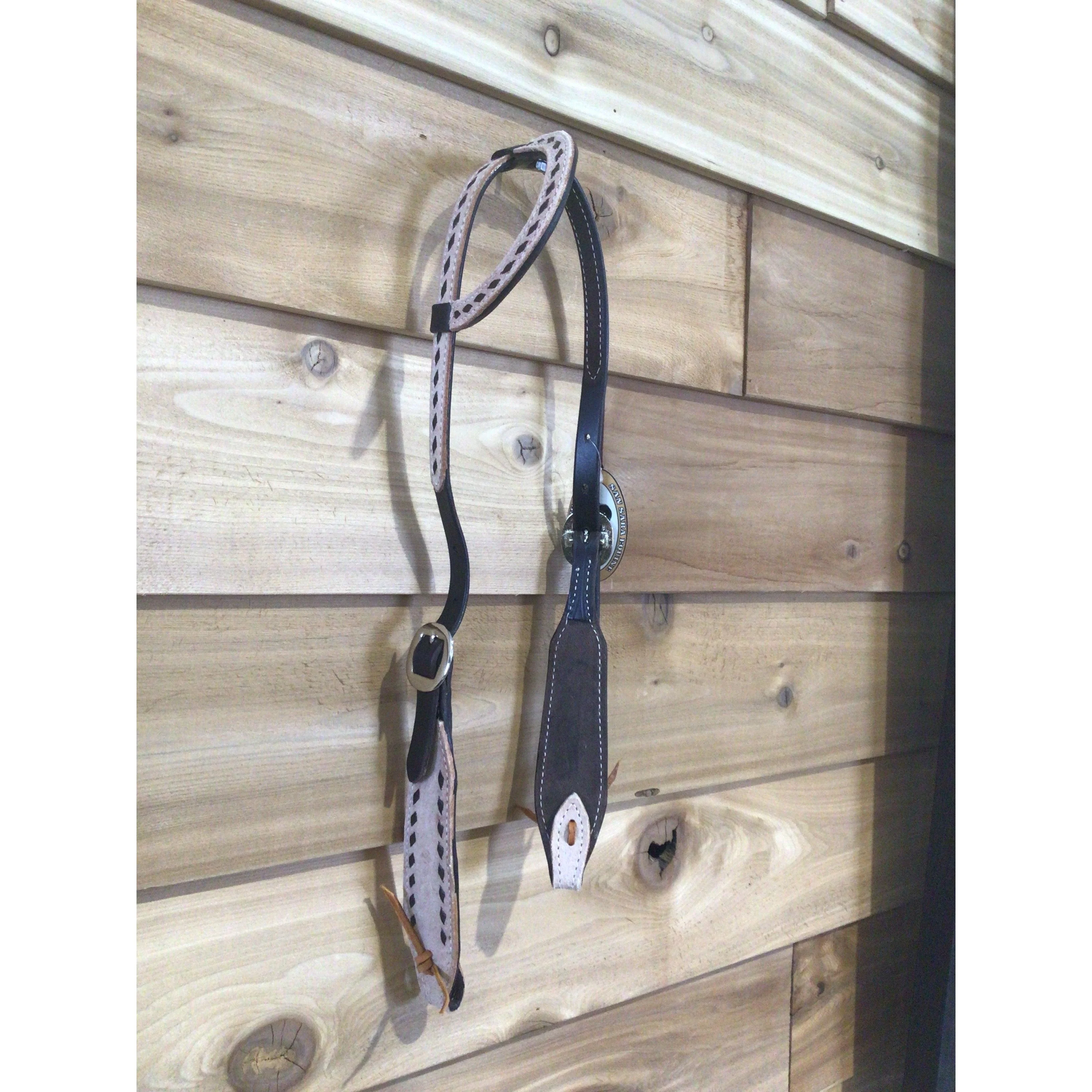 San Saba Chocolate Slide Ear w/buckstitch - Image 2