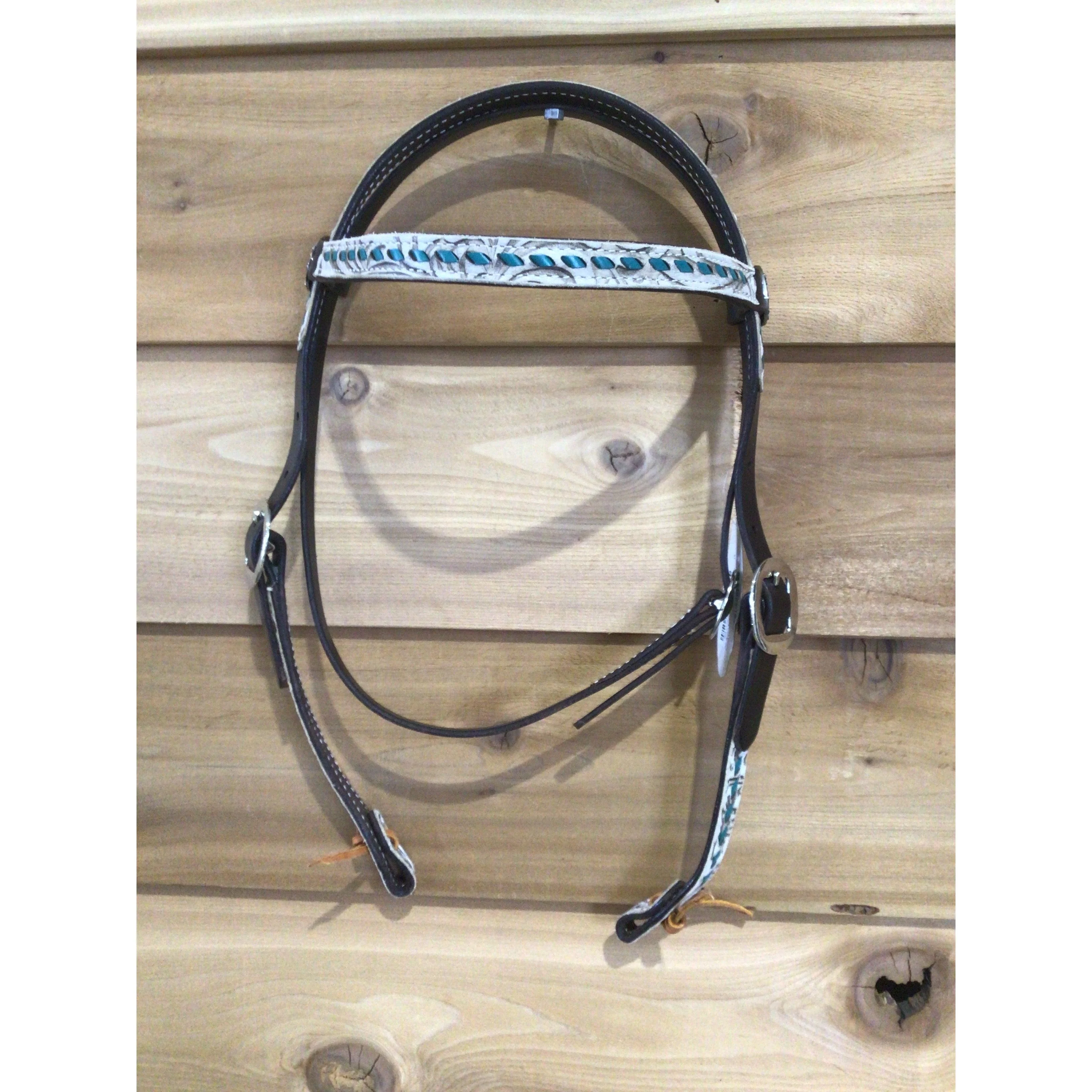 San Saba Equine Chocolate Browband Headstall - Image 2