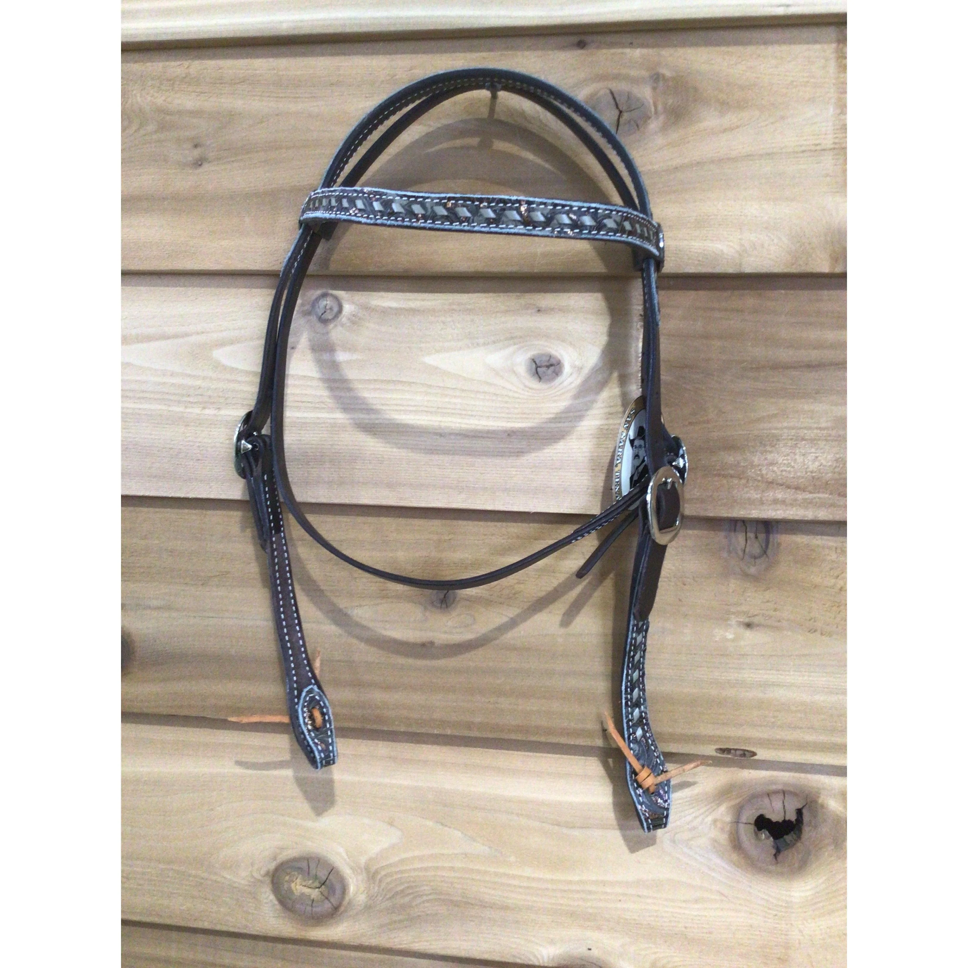 San Saba Equine Chocolate Browband Headstall - Image 3