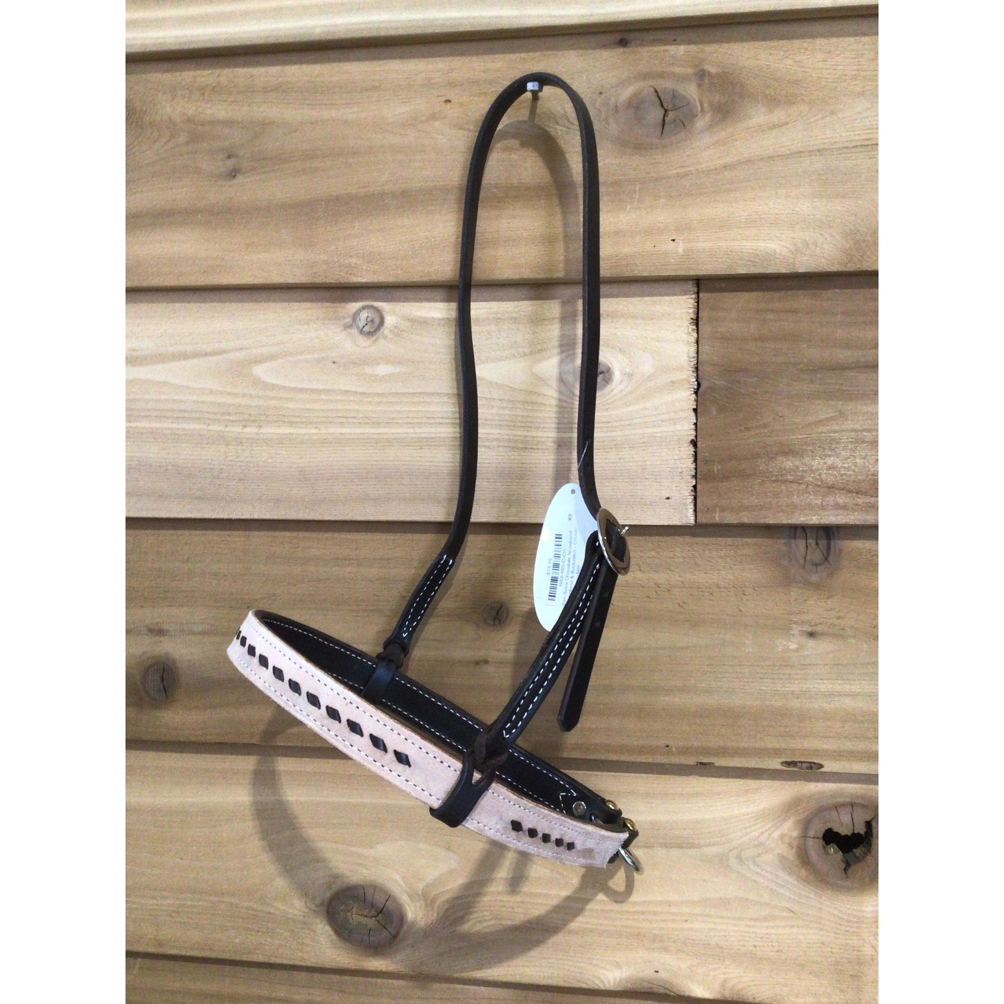San Saba Chocolate Noseband W/Roughout & Buckstitch