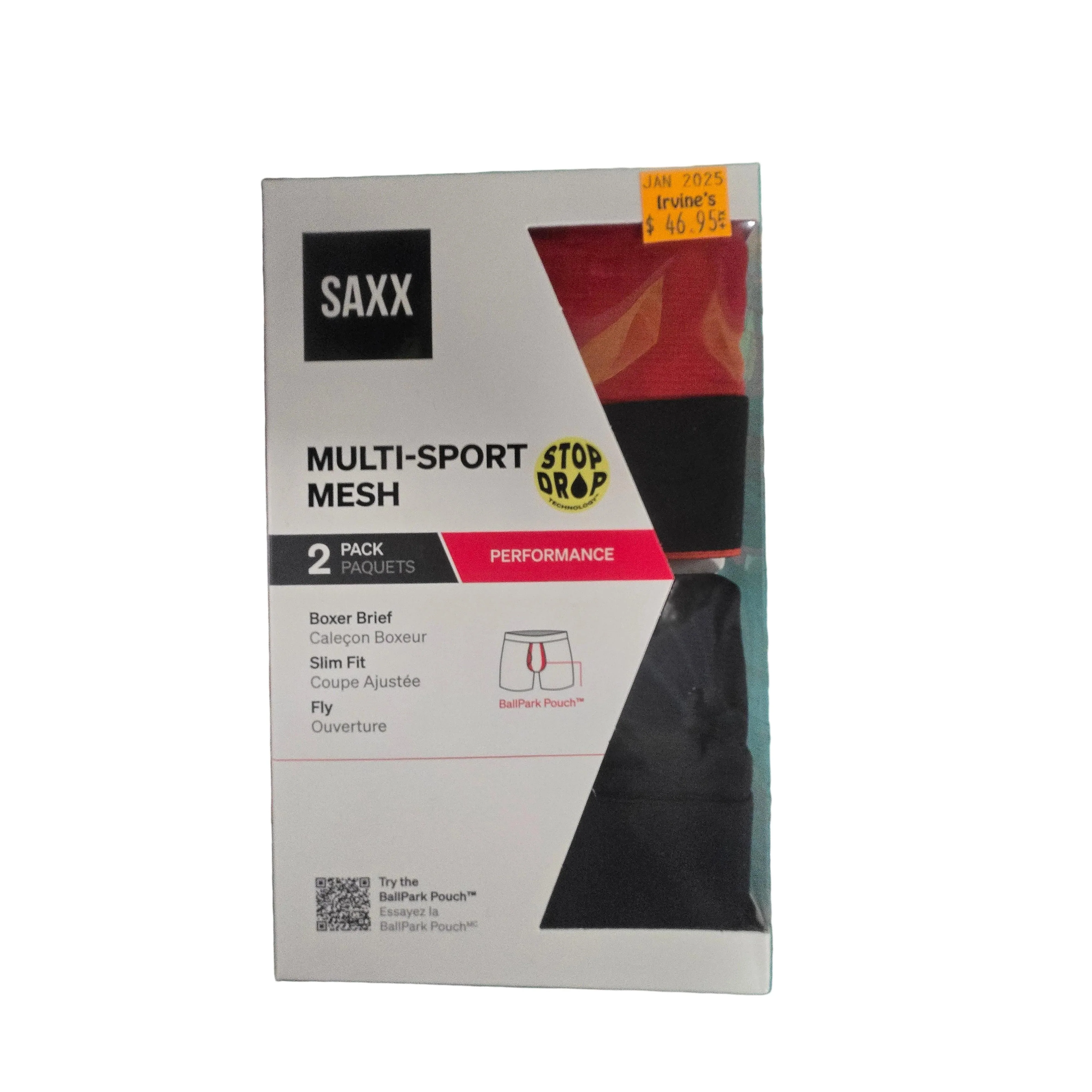 Saxx Men's Multi-Sport Mesh Boxer Brief - 2 pack