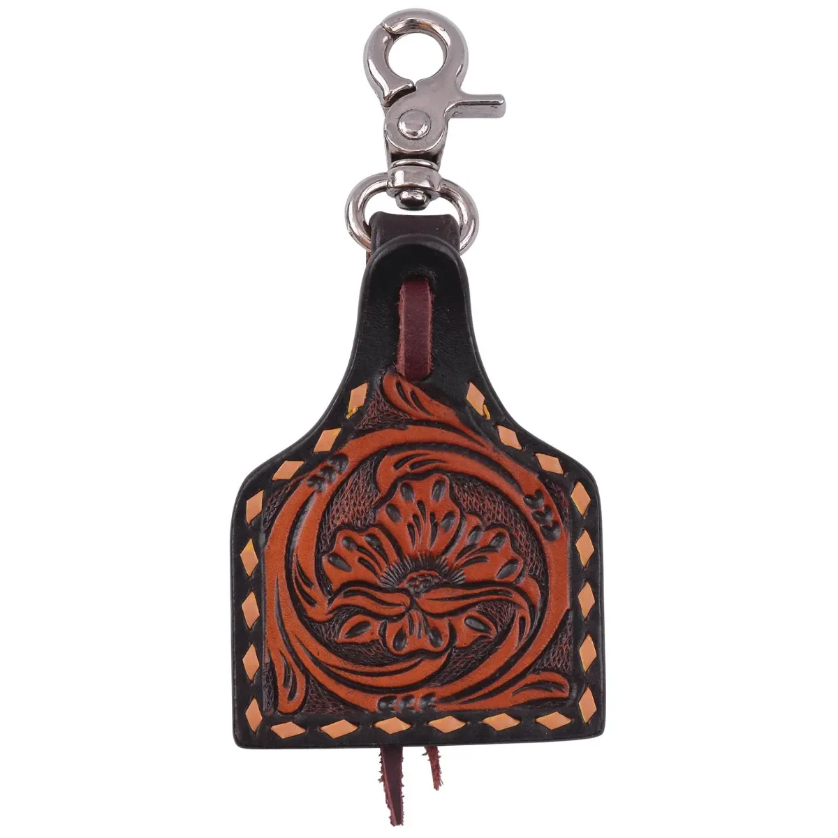 Circle Y Ear Tag Saddle Charm - Floral