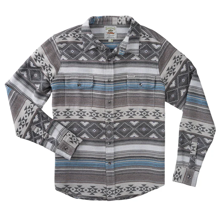 Sendero Men's Boquillas Long Sleeve Shirt - Cream Brown