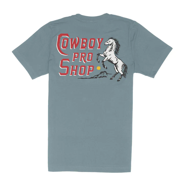 Sendero Men's Cowboy Pro Shop Short Sleeve Tee Shirt - Citadel