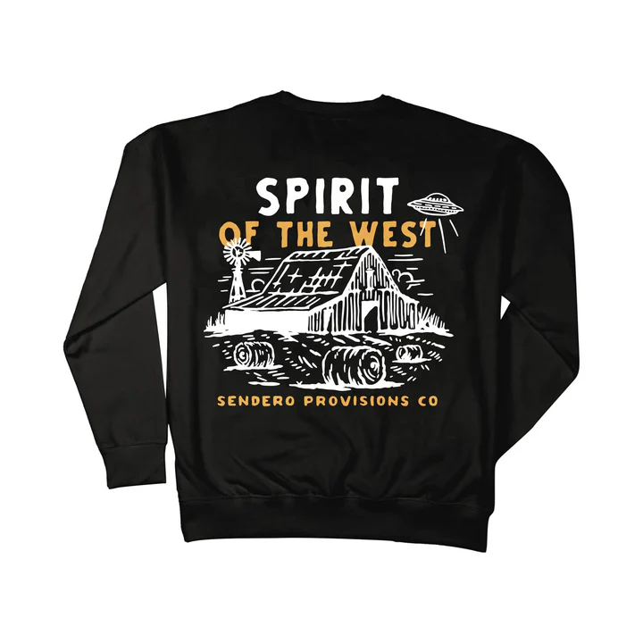 Sendero Men's High Plains Long Sleeve Sweatshirt - Black