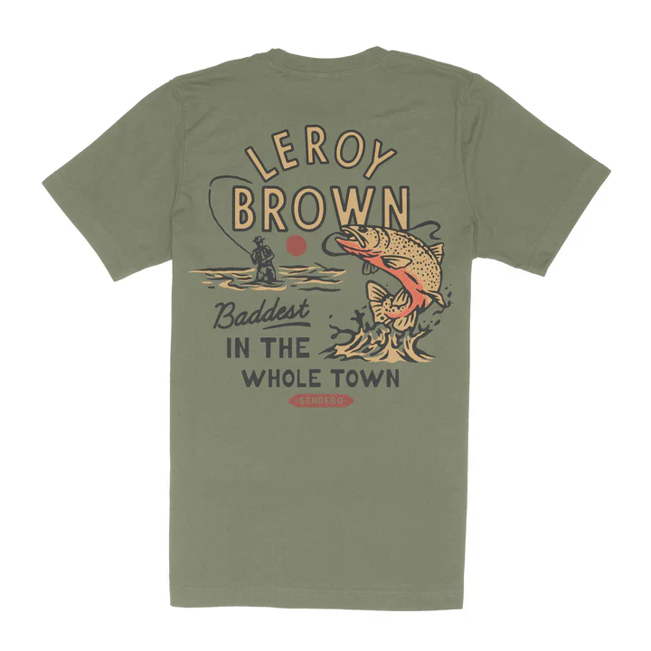 Sendero Men's Leroy Brown Short Sleeve Tee Shirt - Sage