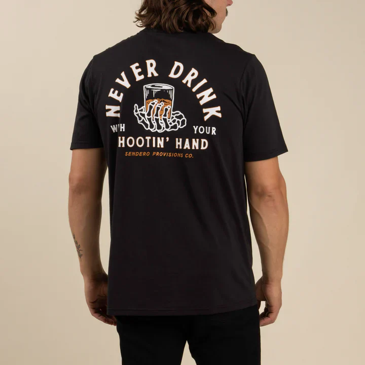 Sendero Men's Shootin' Hand Short Sleeve Tee Shirt- Black - Image 2