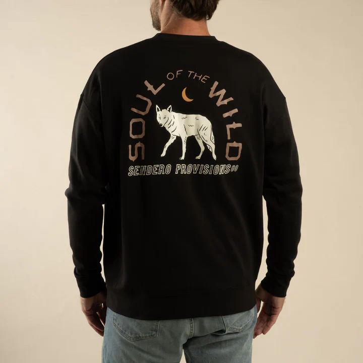 Sendero Men's Solitario Long Sleeve Sweatshirt - Black - Image 3