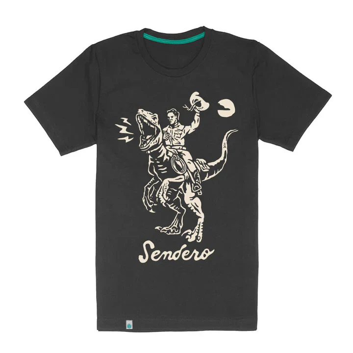 Sendero Men's Velociwrangler Short Sleeve Tee Shirt - Vintage Black