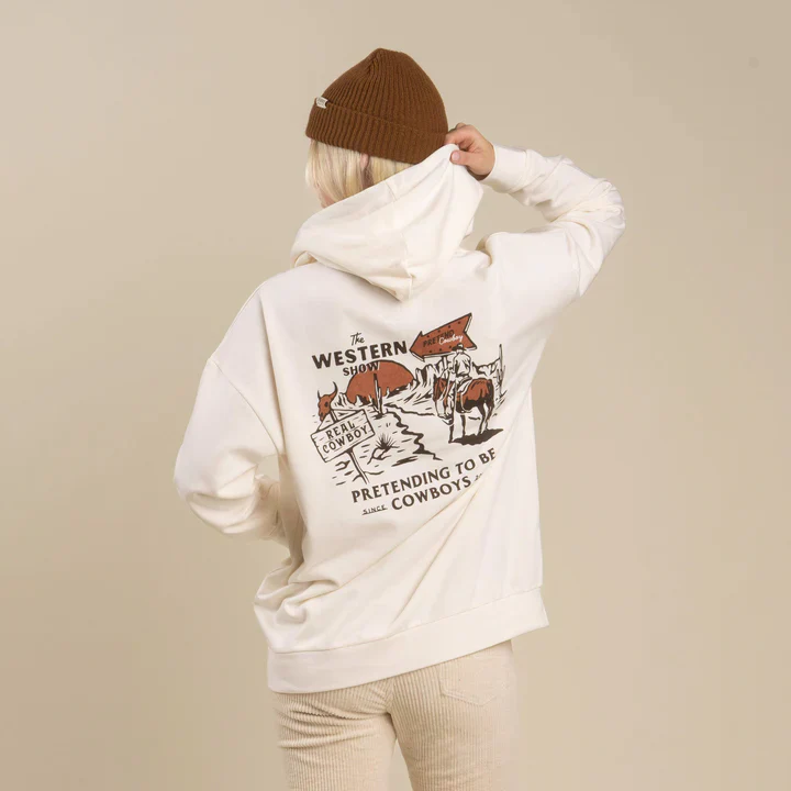 Sendero Unisex Western Show Hoodie - Vintage White - Image 2