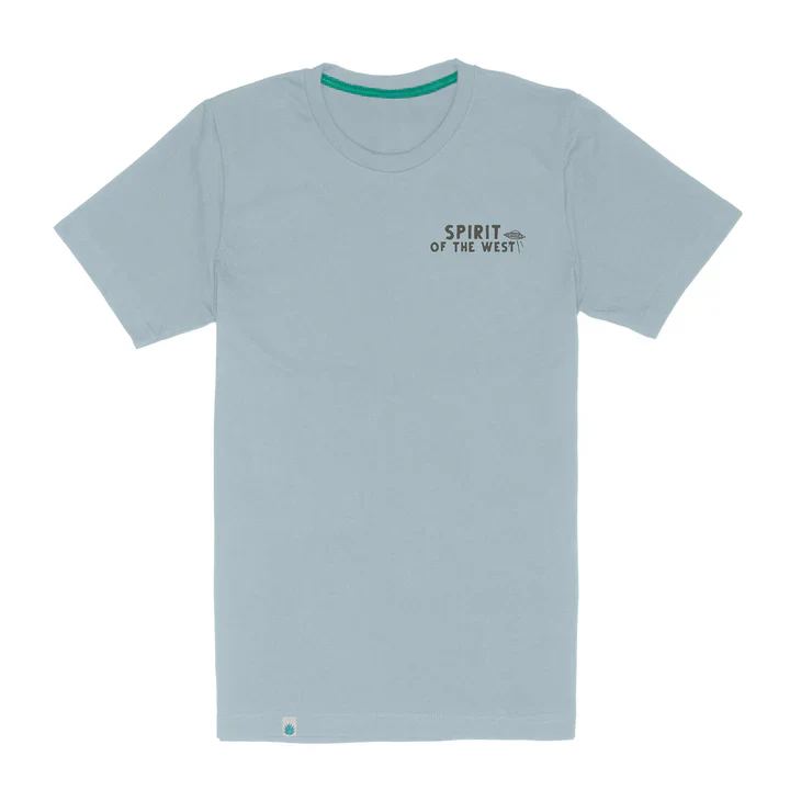 Sendero Unisex High Plains Short Sleeve Tee Shirt - Sterling Blue - Image 2