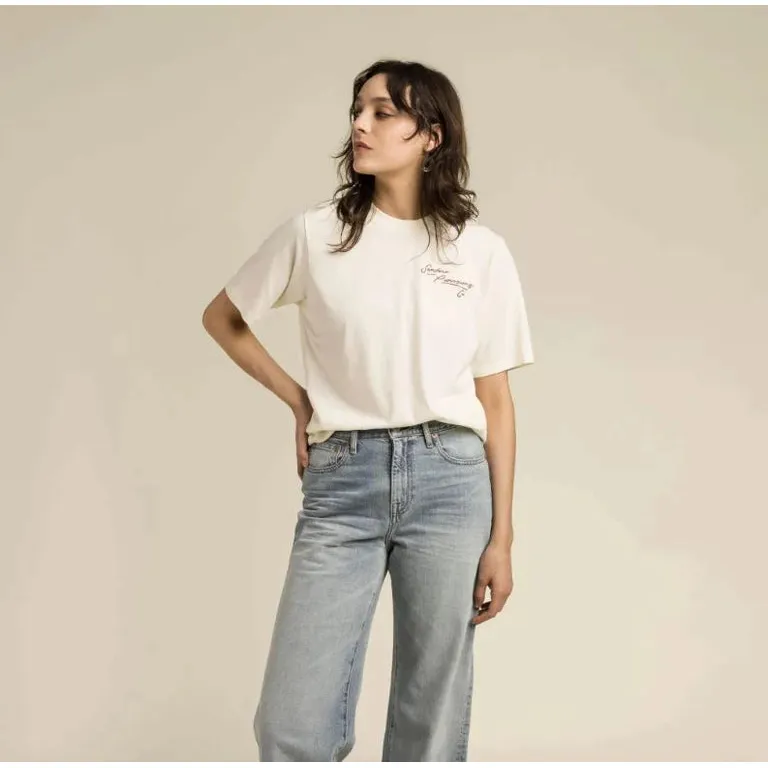 Sendero Unisex Fast Horse Short Sleeve Tee Shirt - Vintage White - Image 2