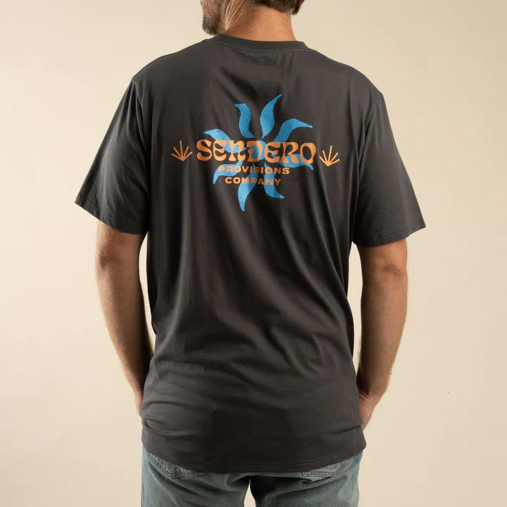 Sendero Unisex Sol Vida Short Sleeve Tee Shirt - Charcoal - Image 2