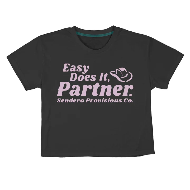 Sendero Women's Easy Does It Boxy Crop Tee Shirt - Vintage Black - Image 2