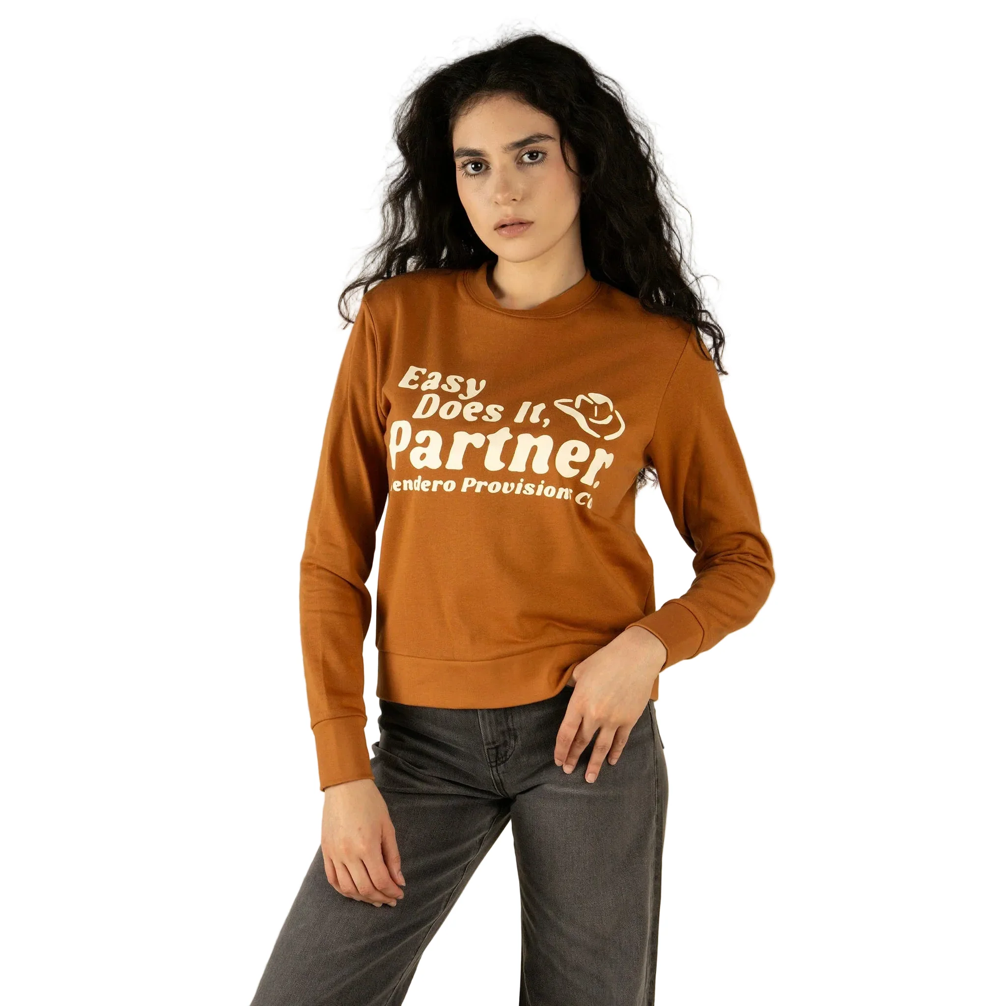 Sendero Women's Easy Does It Drop Shoulder Sweatshirt - Meerkat