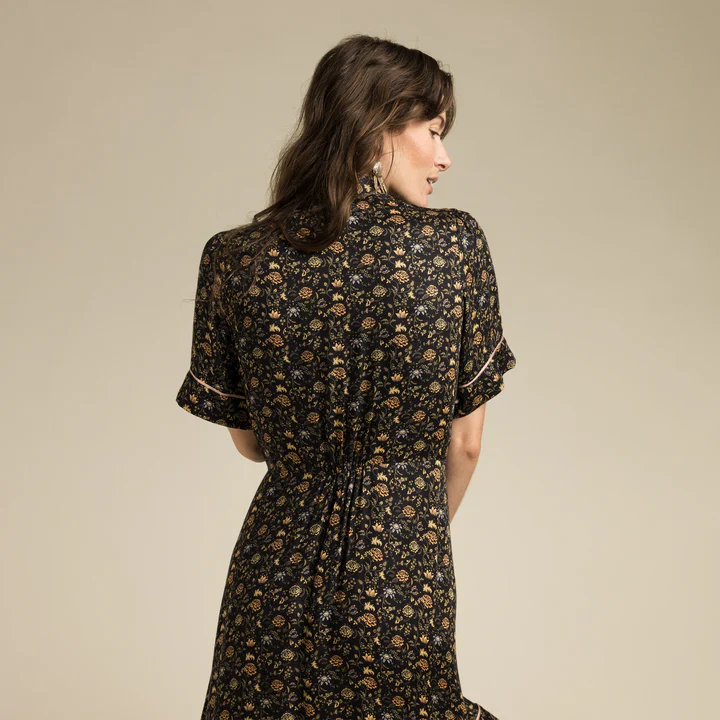 Sendero Women's La Dahlia Dress - Black Floral - Image 4