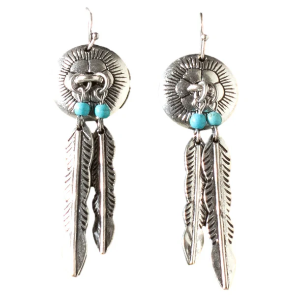 Silver Strike Dream Catcher Earrings- Silver