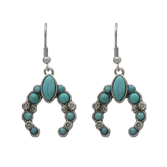 Silver Strike Silver and Turquoise Blossom Earrings