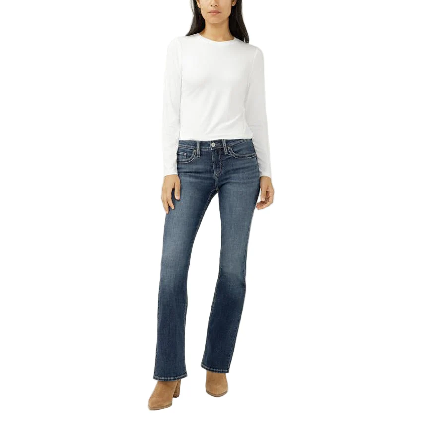 Silver Suki Midrise  Bootcut Jeans- Sutton