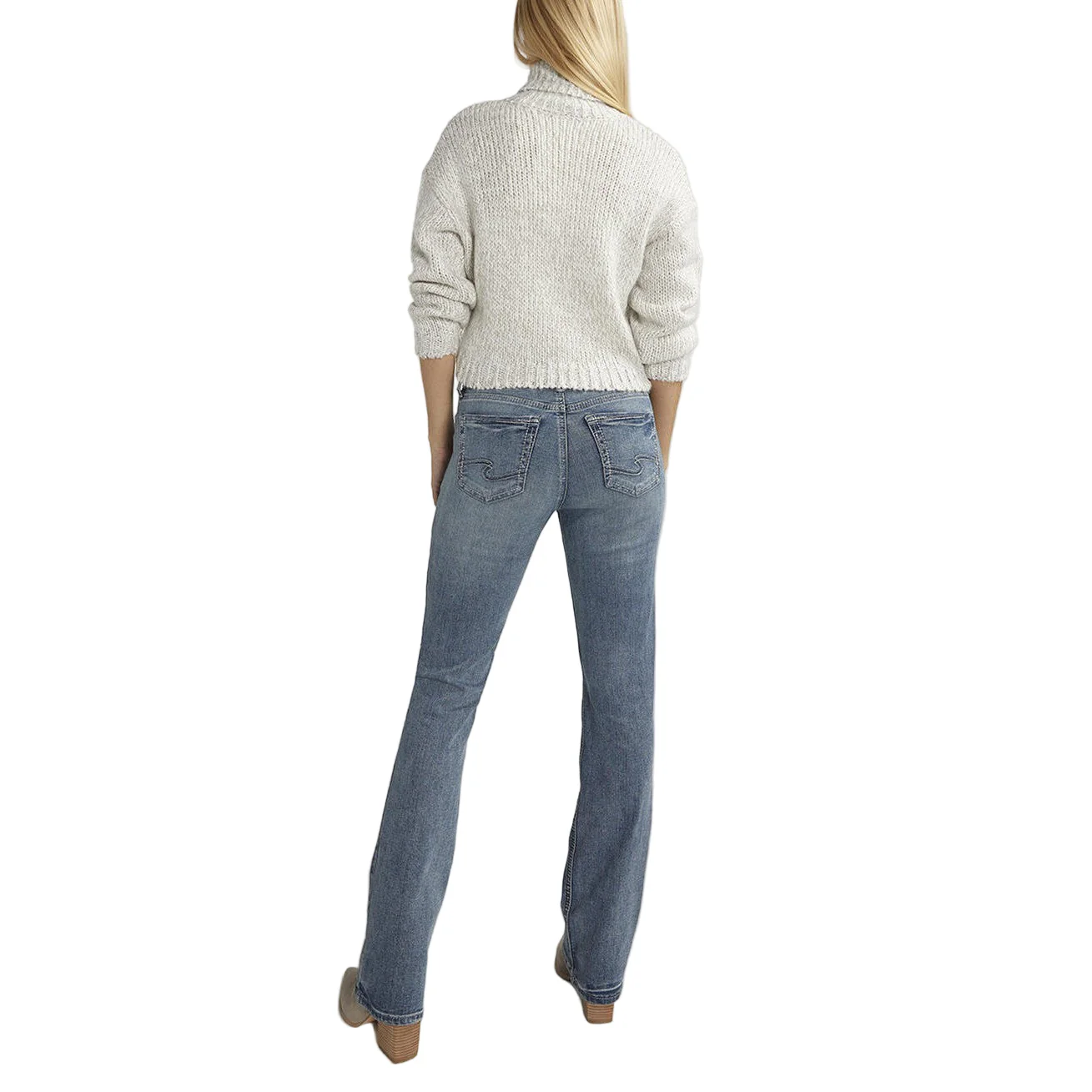 Silver Women's Suki Mid Rise Slim Bootcut Jeans - Indigo - Image 2