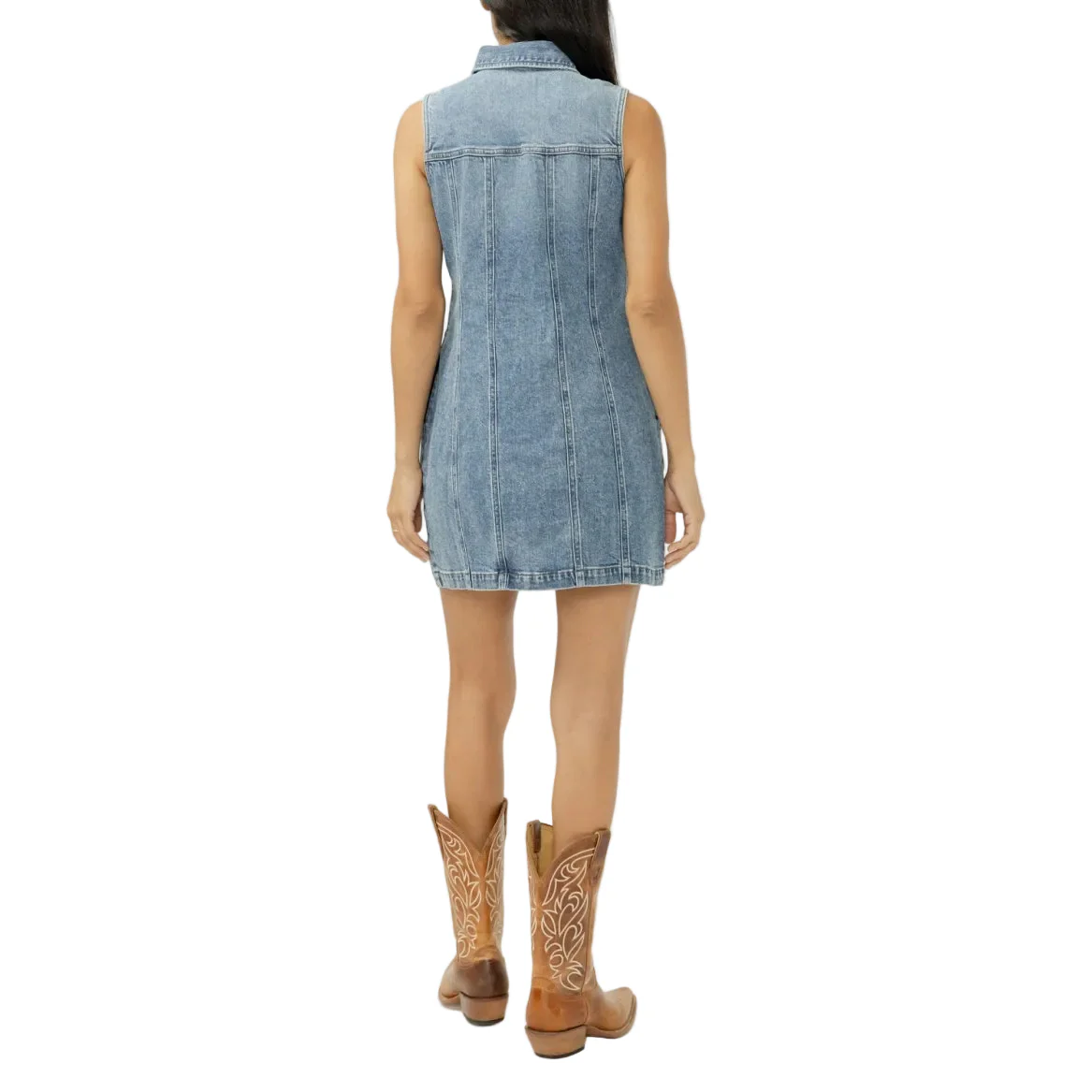 Silver Women's 90s Mini Dress- Medium Indigo Wash - Image 2