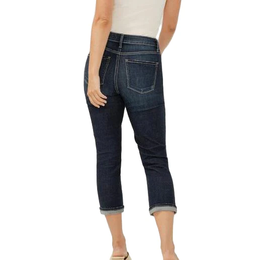 Silver Women's Avery High Rise Capris - Indigo - Image 2