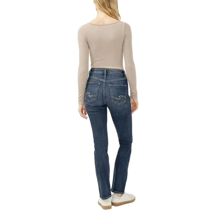 Silver Women's High Rise Avery Straight Leg Jeans- Maisie - Image 2