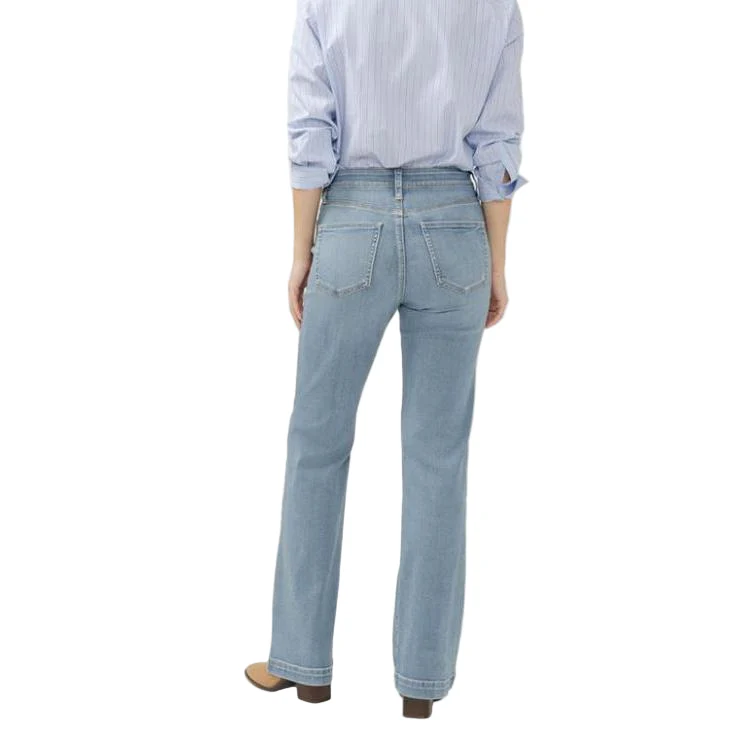 Silver Women's Avery High Rise Trouser Jeans- Mateo - Image 2