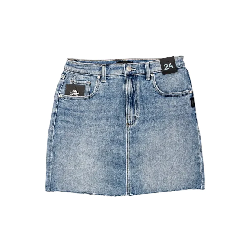 Silver Women's Denim Mini Skirt - Indigo