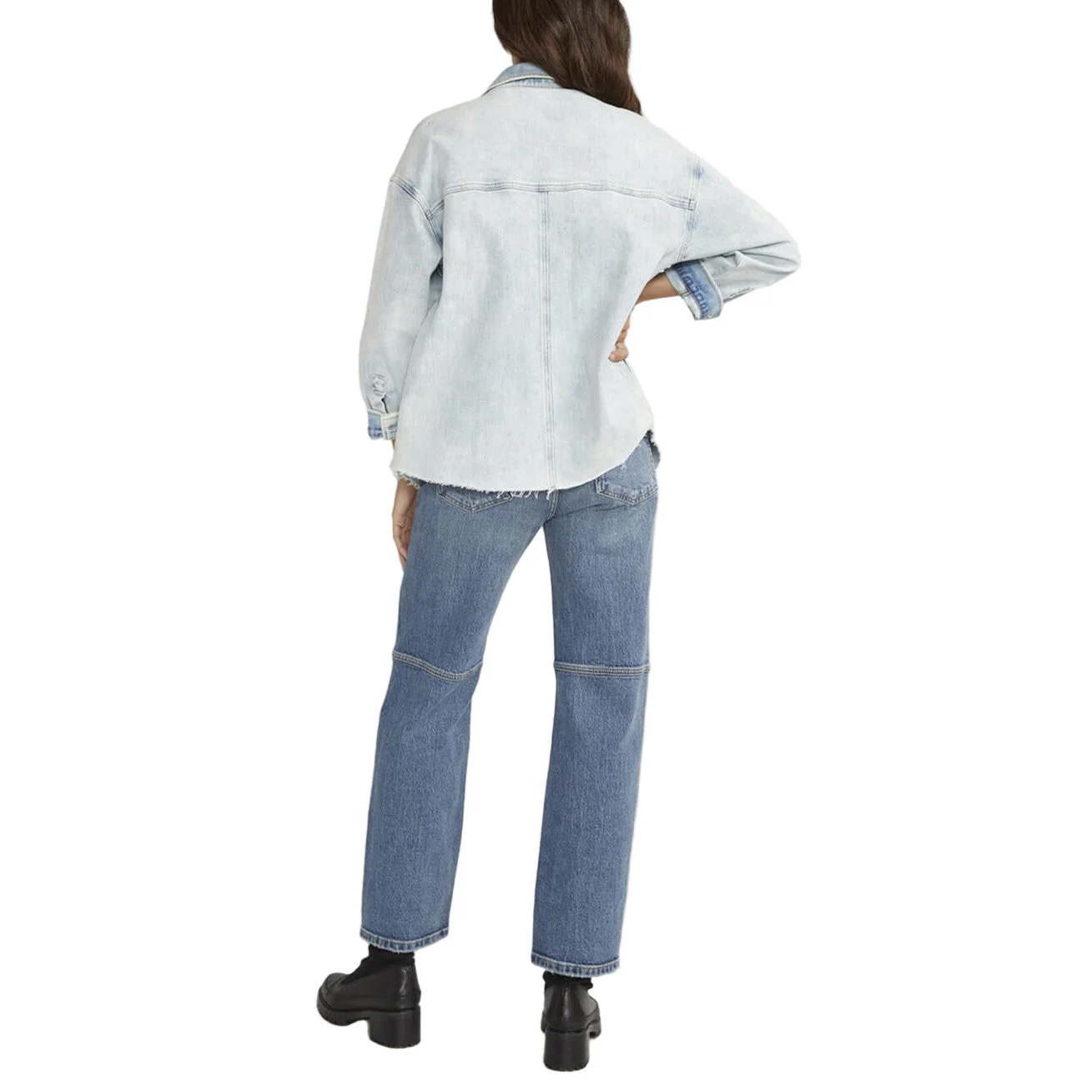 Silver Women's Denim Shacket - Indigo - Image 2