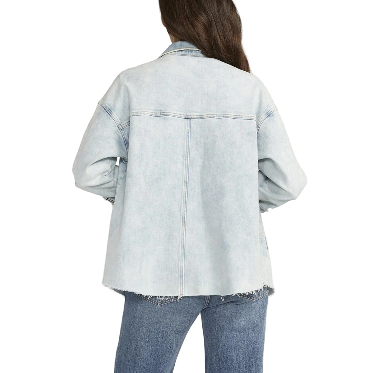 Silver Women's Denim Shacket - Indigo - Image 3