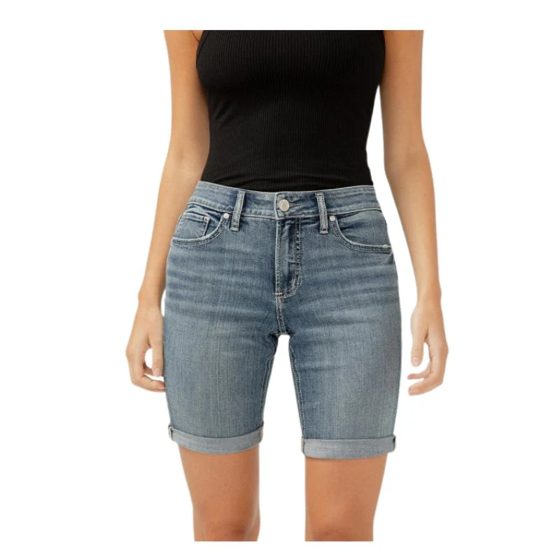 Silver Women's Elyse Bermuda Shorts- Indigo